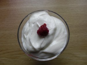 Fromage blanc aux framboises